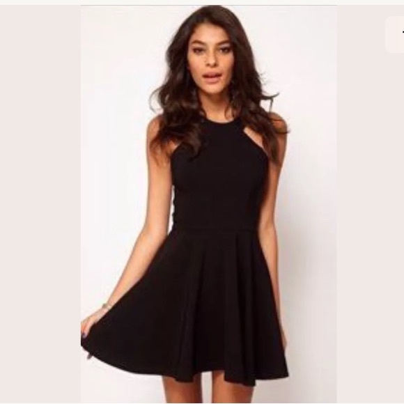 ASOS Dresses & Skirts - NWT ASOS Petite Black Fit Flare Skater Mini Dress